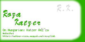 roza katzer business card